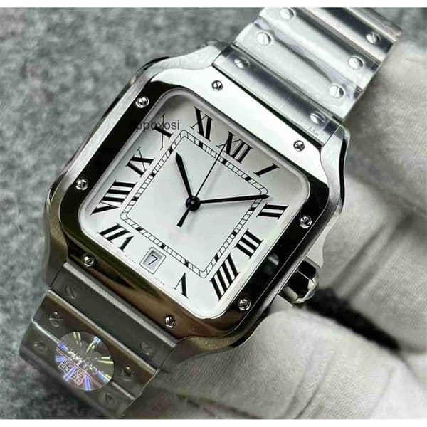 Top quality santo watch mens watch watches men designer 1847MC mechanical movement super clone watches sapphire glass 316L steel smartlink 39.8mm 35.1mm with box F3R2