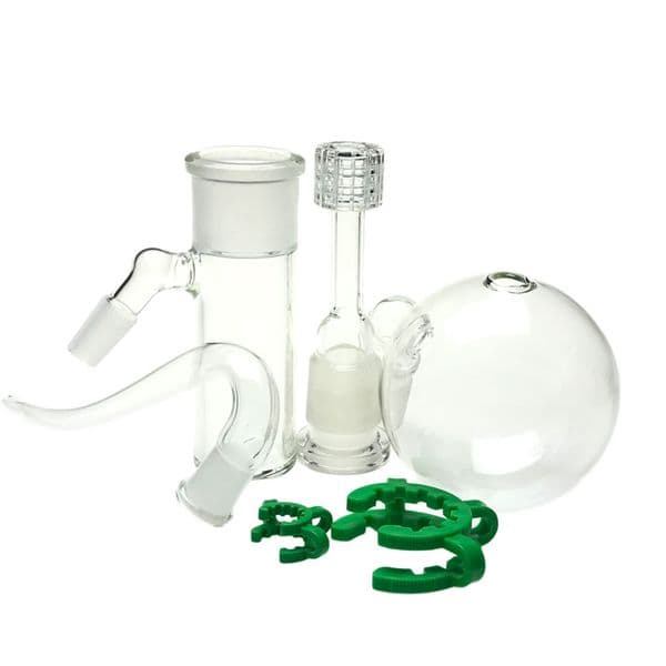 Goodsstore 5 Inch DIY Glass Oil Burner Bong Removable Glass Ash Catcher J HOOK Adapter Straw Tube 50mm Big Ball Bubble Keck Clips Smoking Pipes