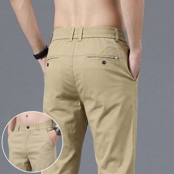 Ice Silk Cool Mens Pants Summer Thin Business Casual Outdoor Quick-drying Sweatpants Male Straight Baggy Breathable Men Trousers