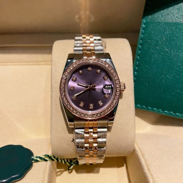 28MM 31MM Automatic Watch Luxury Women Men Watch Top Quality Permanent Automatic Movement Gold Silver 904L Stainless Steel Luminous Sapphire with Green Gift Box