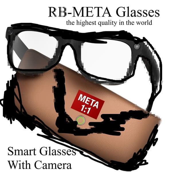 META AI Glasses With Camera,With Charging Case AI Smart Glasses 8MP Camera, AI Real-time Translation, Music, Bluetooth,Connect to the APP, supporting iOS and Android