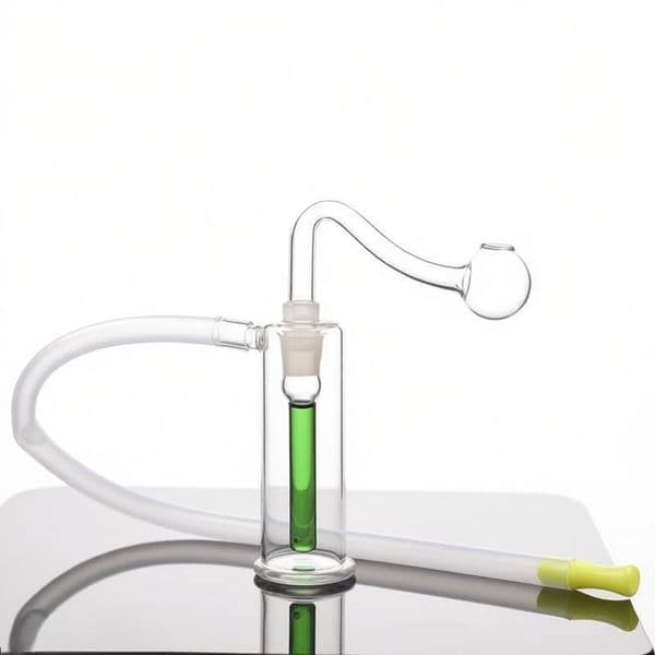 Wholesale MINI Hookah Glass Oil Burner Bong for smoking Colorful Water Bongs pipe small water pipe Ash Catcher smoking pipe with banger bowl and silicone straw hose