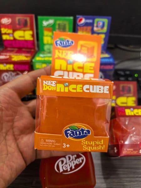 NeeDoh 5.5cm Nice Cube Fidget Toys Sprite Dr Pepper Maltose Stress Relieving Toy Various Styles Decompression Toy with logo with Display box Decompression Toy-1