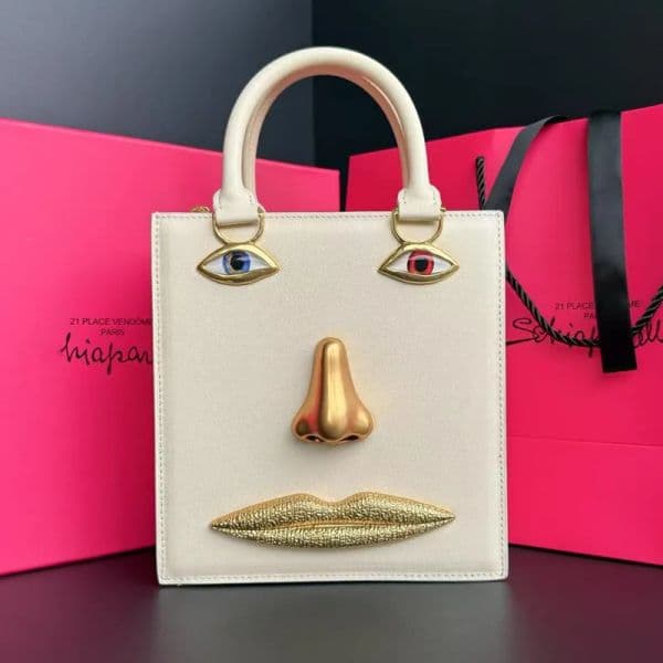 Schiaparelli designer bags luxury face bag women Totes Bags Check Velour Thread Purse Premium Eye Bag Women Handbags