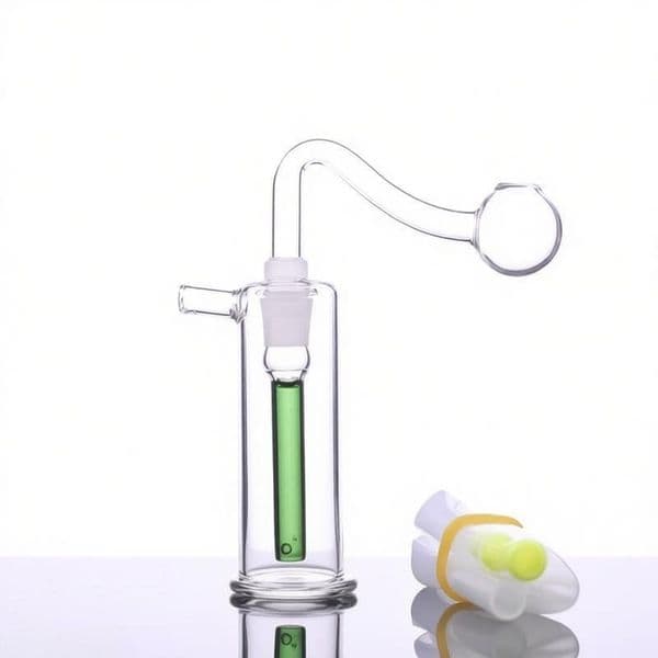 MINI Hookah Glass Oil Burner Bong for smoking Colorful Water Bongs pipe small water pipe Ash Catcher smoking pipe with 10mm male banger bowl and silicone straw hose