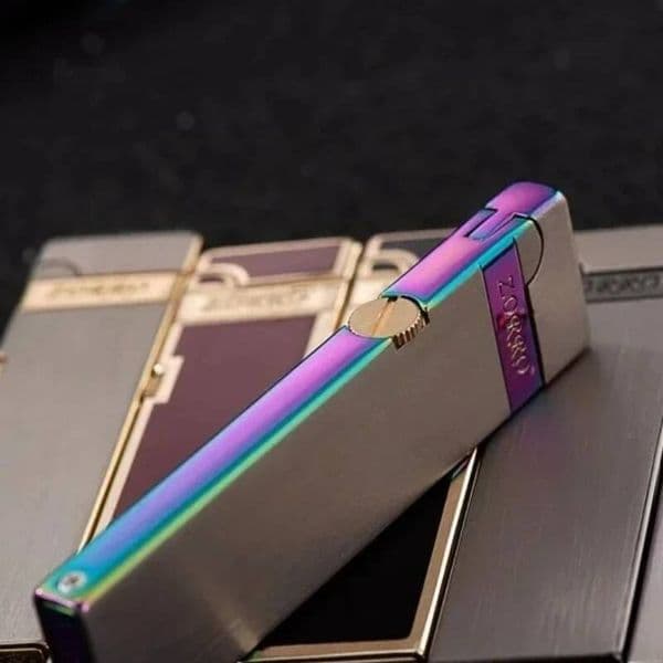 2026 ZORRO 725 New Elegant Thin Strip Windproof Grinding Wheel Men's Gift Copper Shell Durable Lighter Small Tool