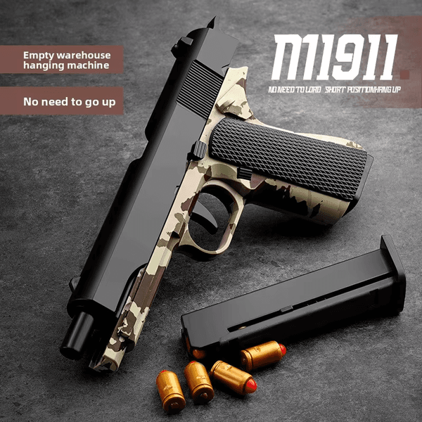 M1911 Shell Ejecting Foam Blaster, 1911 Style Toy Pistol for Kids & Collectors