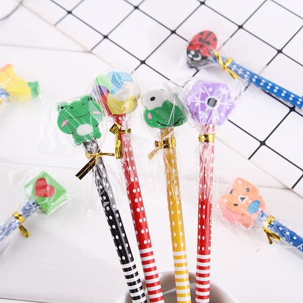 Children's Cartoon With Eraser Tips, Creative HB Pencils For Primary School Students, Stationery Gifts Wholesale, Cute Animals