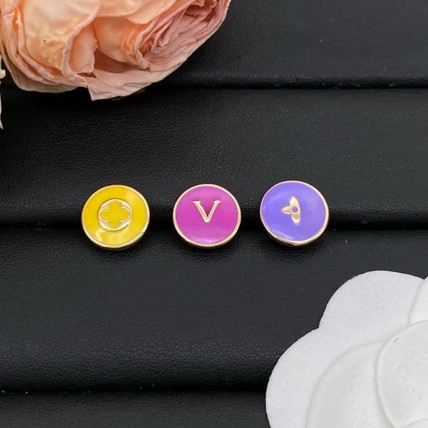 New Style Women Stud Earrings Designer 18K Gold Plated Earrings Luxury Enamel Letter Design Delicate Earring Three-piece Set Premium Quality Jewelry Gift
