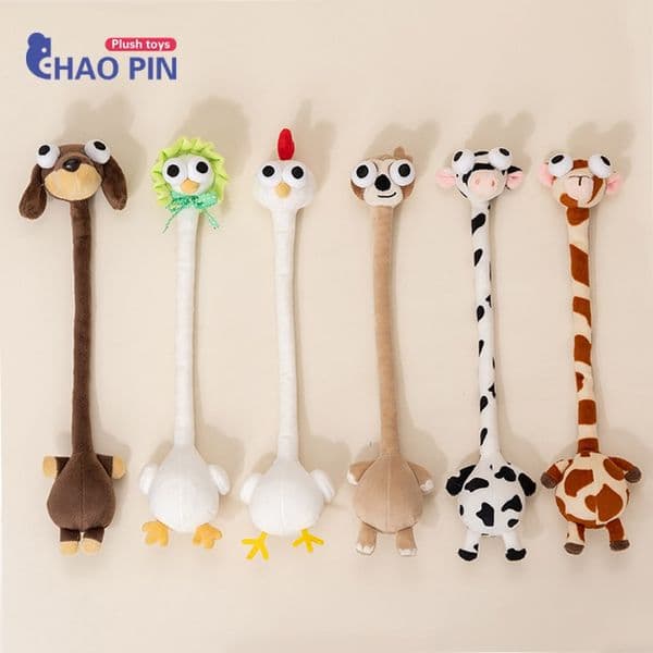 Funny Long Neck Plush Doll "Little Iron Egg" Abstract Weird Stuffed Toy, Kawaii Creepy Pendant Keychain Bag Charm for Gift Wholesale