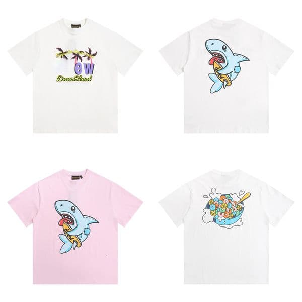 New Arrival DREW-inspired Rainbow Smiley Face Tee Summer Casual Versatile Short Sleeve Unisex Couples T-shirts db 2e