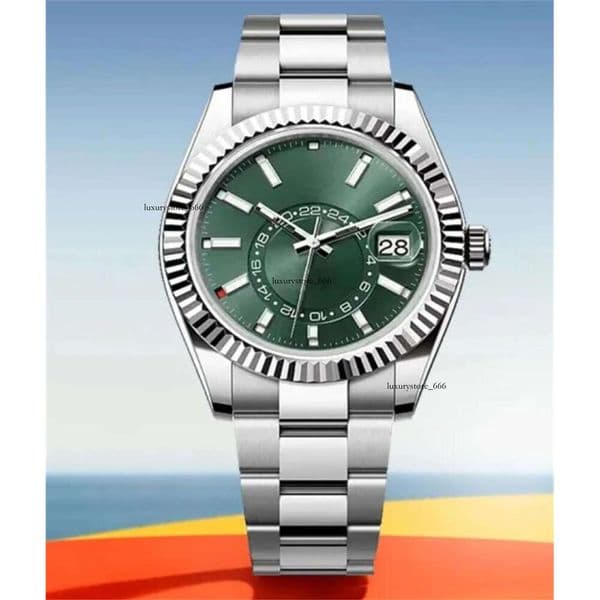 Luxury designer mens womens SKY DWELLER watches automatic mechanical movement WATCH stainless steel strap luminous gifts Wristwatches montre #199