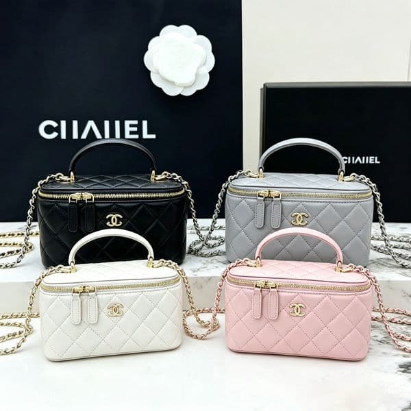 TOP designer bag makeup bag, high-quality shoulder bag luxury mini black gold makeup box womens chain makeup bag multifunctional small square bag mini wallet clip