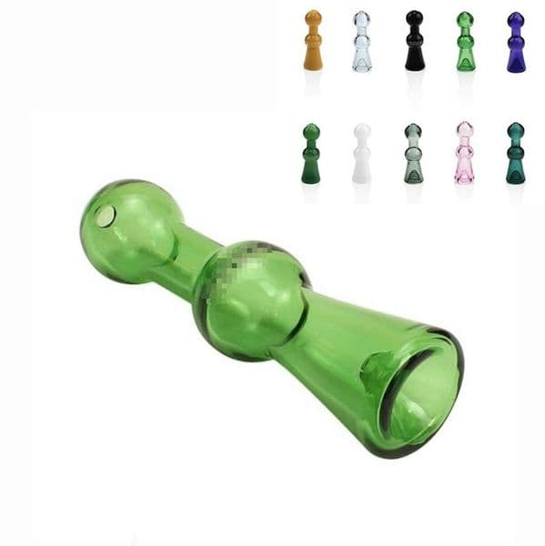 Travel MINI Colorful Bell shape glass oil burner pipe hand smoking tube nails labs CONCENTRATE cigarette filter oil wax pipes