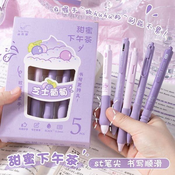 High-Quality Retractable Quick-Drying Gel Set For Students Stress Relief Homework Practice Black Ballpoint Carbon Pen