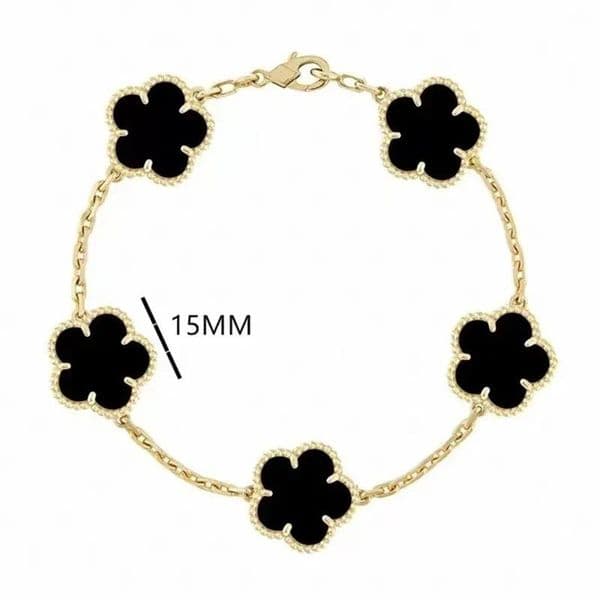 Lucky Gold Clover Bracelet Designer Jewelry Fashion Women Stainless Steel Mother of Pearl Christmas Valentine Day Gift Charm Bracelets 4 Leaf Flower Necklace