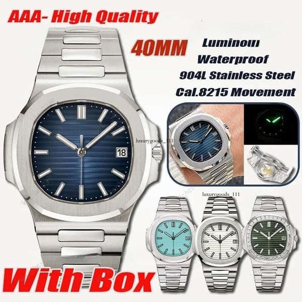 Luxury Mens Designer Watches Men AAA+ High Quality 40MM MIYOTA Cal.8215 Mechanical Automatic Movement Sapphire 904L Stainless Steel Luminous Sport Watch