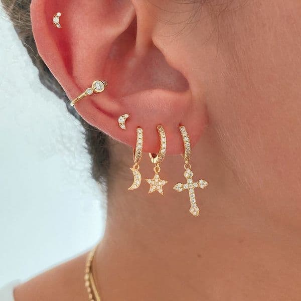 Fashion Mini Geometric Hoop Earrings Jewellery Designer For Women Simple Versatile Ear Clasps, Zirconia Stud Earrings, Accessories,