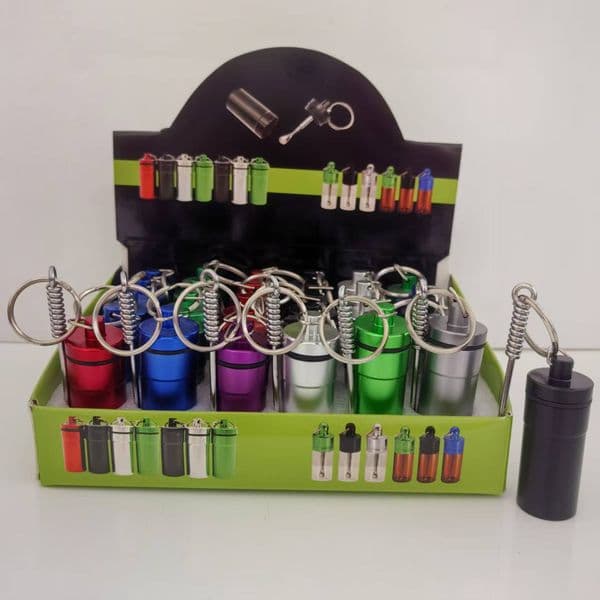 Smoking Accessories Glass metal Snuff Bottle Vial Spoon Spice Bullet Snorter box storage Case Container Stash
