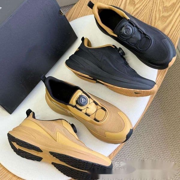 Quick-Lace Outdoor Sneakers for Men - Thick Sole, Breathable Mesh & Non-Slip Rubber Outsole for Hiking, Running & Daily Wear