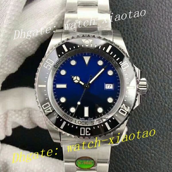 NOOB Factory Mens Watch Better Version Sea-Dweller Black Blue 904L Steel 44mm 126660 Sapphire Glass CAL.3235 Movement Mechanical Automatic Men's Wristwatches