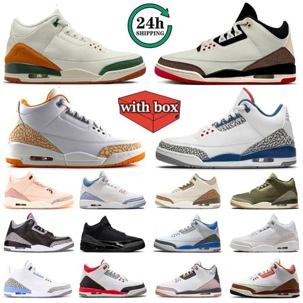 3s low designer shoes men and women basketball white cement reimagines fragments black cat A horse Maniere outdoor 3 sports