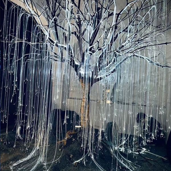 RGB Color Changing Fiber Optic Hanging Lights Waterproof Outdoor Tree Decor for Landscape, Event & Commercial Lighting