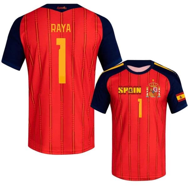 Spain Jersey David Raya 1 World Cup 2026 T shirt Spanish National Team Sports T-shirt Jerseys Flag Football Stars Spanish Full Squad Home Top