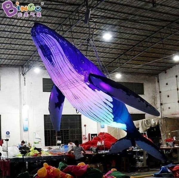 Outdoor Event Advertising Inflatable Lighting Whale Inflation Animal Models Blow Up Ocean Theme Decoration For Sales With Air Blower