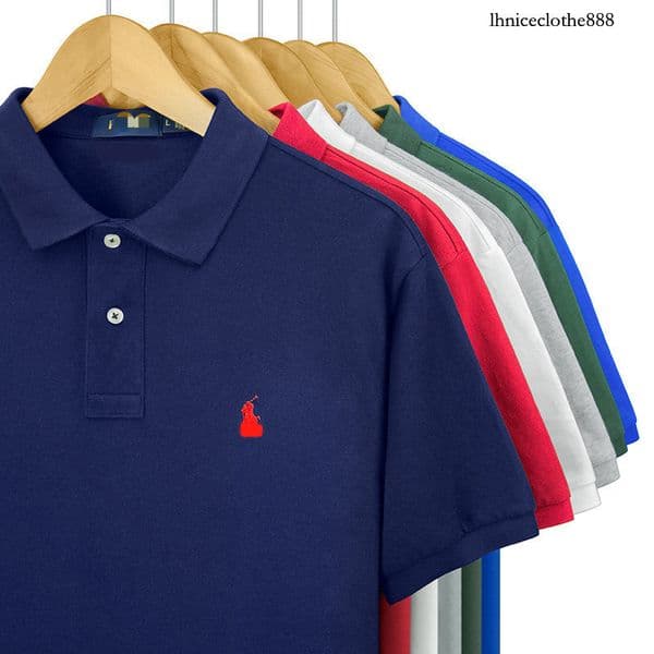 2025 Summer Fashion Men's Polo Shirt Turn Down Collar Embroidered Pony Pattern Short Sleeve T Shirt Comfortable Loose Simple Casual Daily Tops 34 24