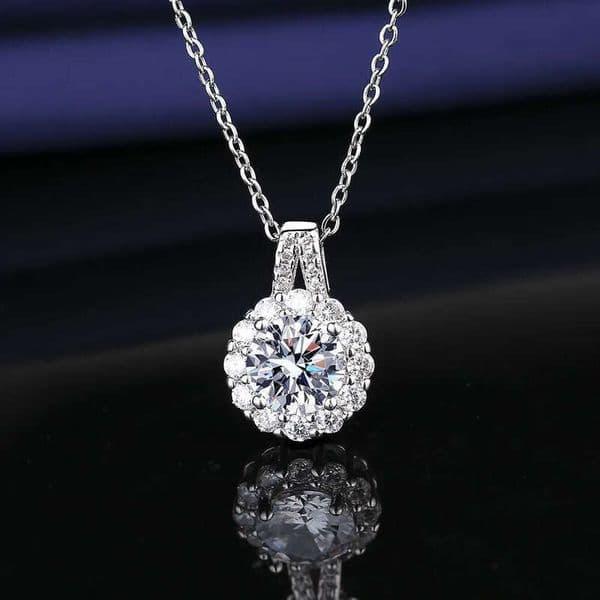 luxury round designer necklace earrings for women short cross chain choker shine moissanite cz zircon bling diamond love heart necklaces chokers jewelry gift