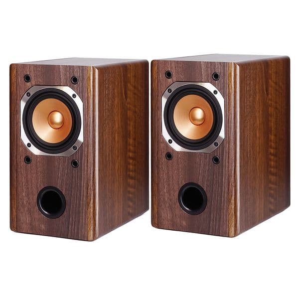 FR40 Lossless HIFI Passive Speakers 4-inch Audiophile Full-range Home Wood Bookshelf Speakers 45W * 2 Output Power Built-in Trap