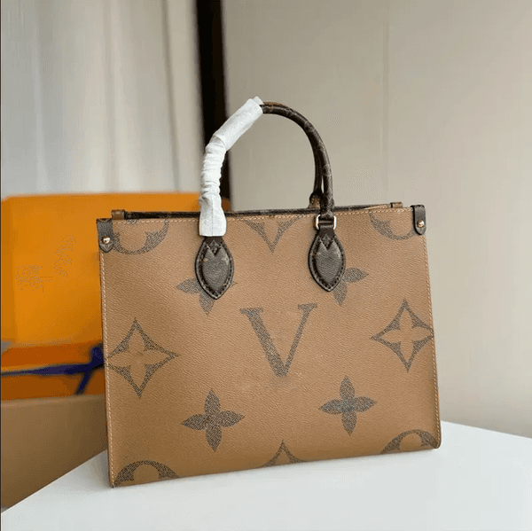 Luxury Designer Monograms ONTHEGO Women Bag Handbags GM MM Embossed Black Flower Handbag Purse Tote Bags Shoulder Bags Crossbody Female Backpack ONTHE GO