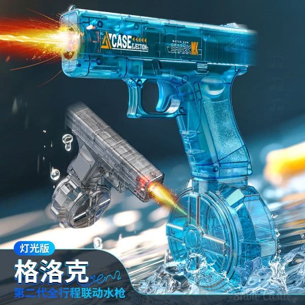 Transparent High-Speed Electric Water Blaster with Light Effects