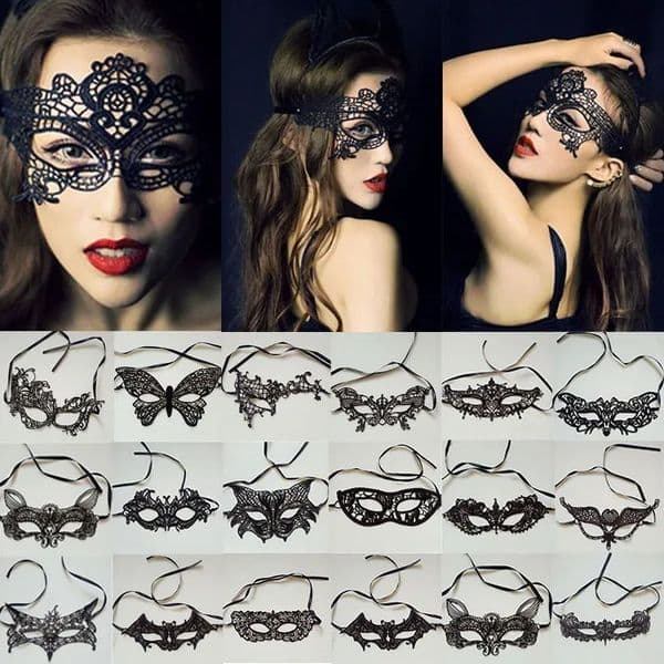 Women Sexy Lady Lace Eye Mask For Party Halloween Venetian Masquerade Event Mardi Gras Dress Costumes Carnival Cosplay Disco Half Mask tax duty Free HJ