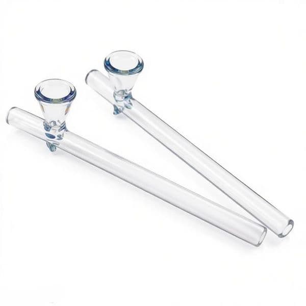 Wholesale Thick heady 14cm Labs glass Steamroller hand Pipes Steam Roller clear glass tobacco pipe for smoking dry herb with Balance dot