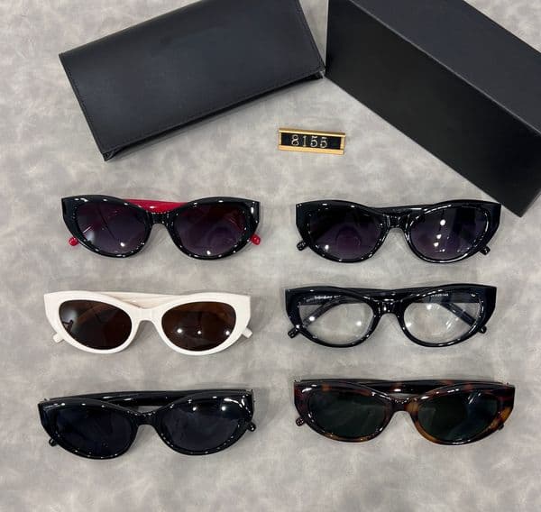 Vintage Cat Eye Sunglasses for Women Luxury Designer Metal Logo Shades UV400 Outdoor Fashion Eyewear Model 8157