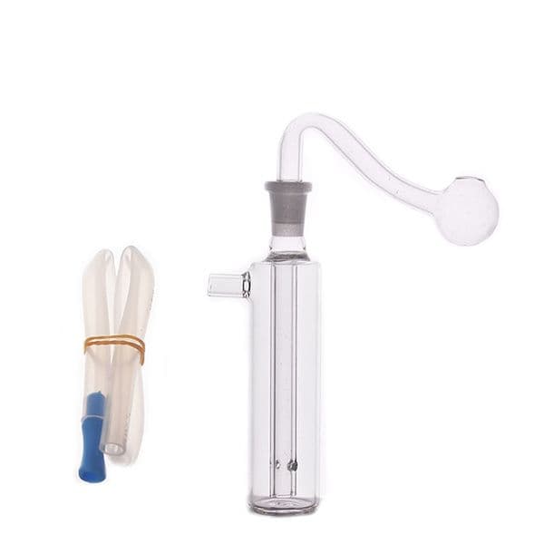 10mm Female Mini Clear Hookah Travel cheap Glass Oil Burner Bong small water Ash Catcher smoking bongs pipe with silicone hose and banger bowl