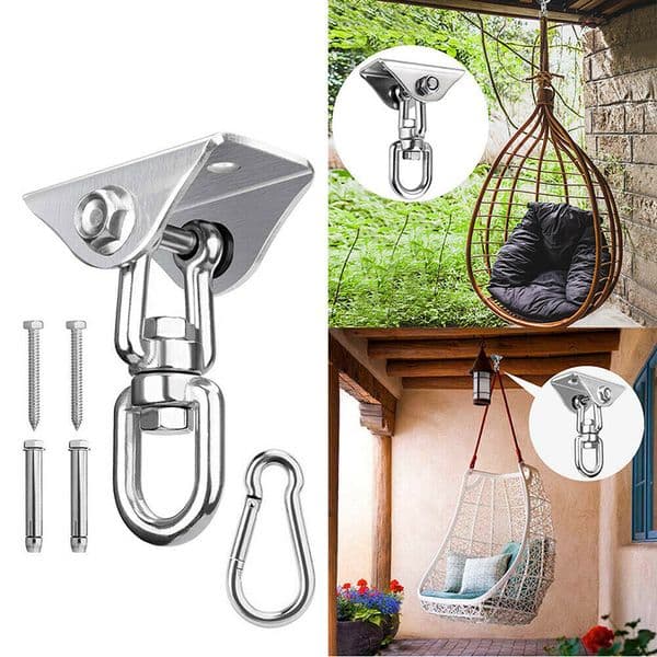 Heavy Duty Hammock Chair Hanging Kits 360 Degree Rotate Swivel Hanger for Yoga Swing Chair Hammock Chair Punching Bag