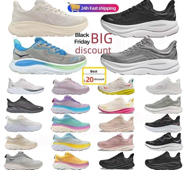 Hokarunning Shoes Top Quality Cross Designer Running Shoes One One Black White Pink Blue Casual Grey For Men Women Workout Outdoor Trainers Recreation Breathable