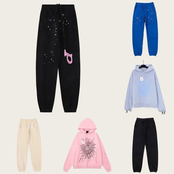 Designer Sp5derhoode hoodie Mens spyder Hoodie Men Sweatshirts Women Polo Grid Pink Hoody Tracksuit Print Pullover Net Spider Pants Suit Trousers 58a 9f 85