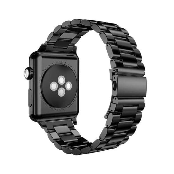 Stainless Steel Strap For Apple Watch 11 10 9 8 Ultra 42mm 38mm 40mm 44mm 45mm 46mm 49mm Series 7 6 5 4 se Metal Watchband Three Link Bracelet Band for iWatch Ultra 3
