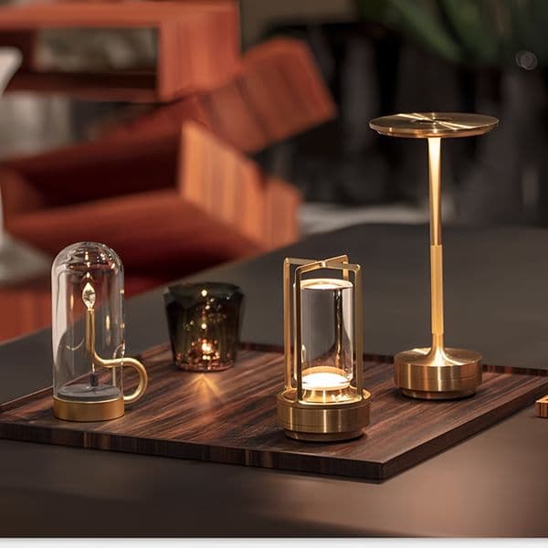 Cross-Border Creative LED Table Bedroom Bedside Luxury High-End Bar Atmosphere Night Light Rechargeable Lamp