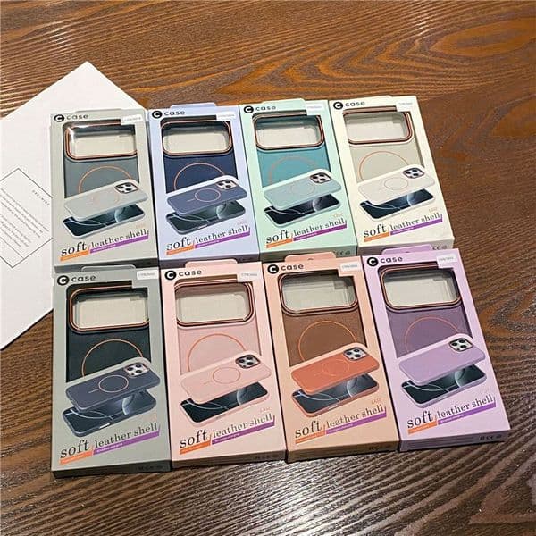Leather Texture Magnetic Case for iPhone 17 16 15 14 13 12 Pro Max Plus Slim Silicone MagSafe Wireless Charge Cover with Retail Package izeso