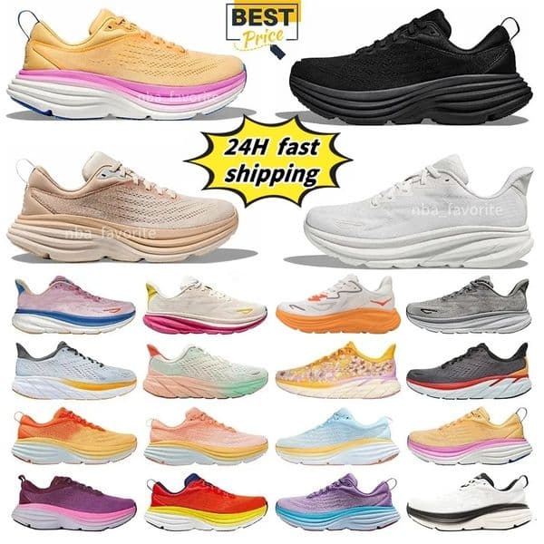 Hokarunning Shoes 2026 New Designer Running Shoes For Men Women Outdoor Sports Sneakers All Black Grey White Pink Red Blue Beige Mens Womens Trainer Hiking Casual