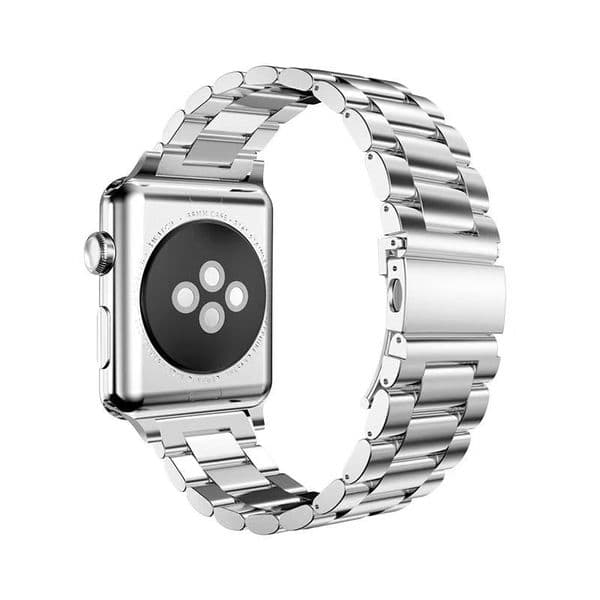 Stainless Steel Strap For Apple Watch 11 10 9 8 Ultra 42mm 38mm 40mm 44mm 45mm 46mm 49mm Series 7 6 5 4 se Metal Watchband Three Link Bracelet Band for iWatch Ultra 3