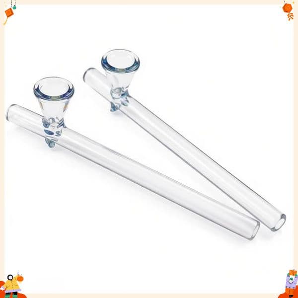 Wholesale Thick heady 14cm Labs glass Steamroller hand Pipes Steam Roller clear glass tobacco pipe for smoking with Balance dot