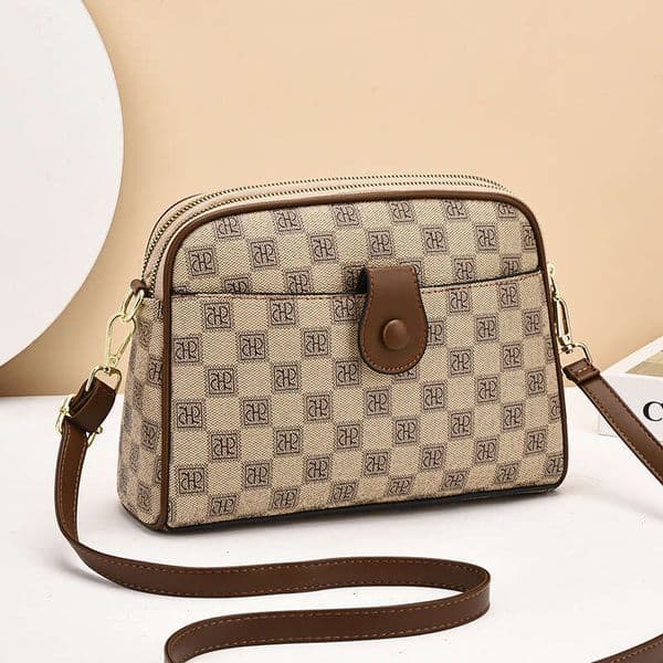 Designer Bag 2025 New PU Printed Ladies Handbag PVC Shoulder Crossbody Small Square High-End Women's Bag Trendy