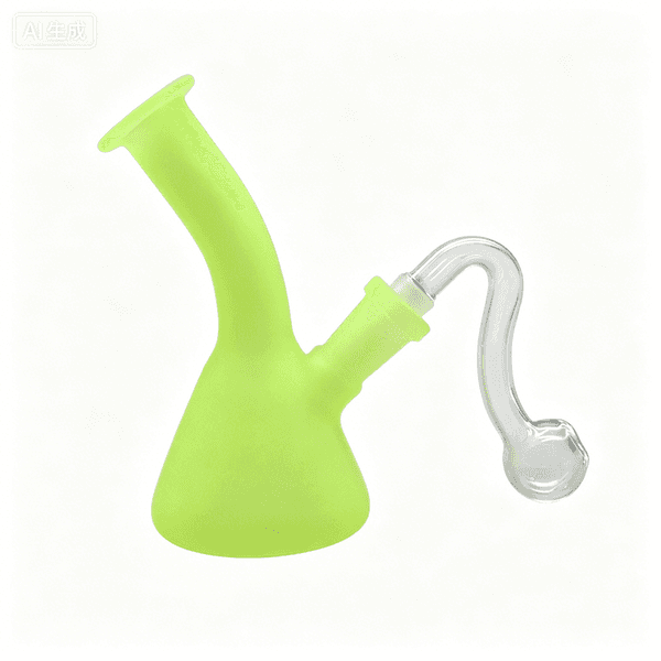 Wholesale Luminous Mini Beaker glass oil burner pipe Colorful Water bongs pipes hookah for smoking with 10mm male banger bowl