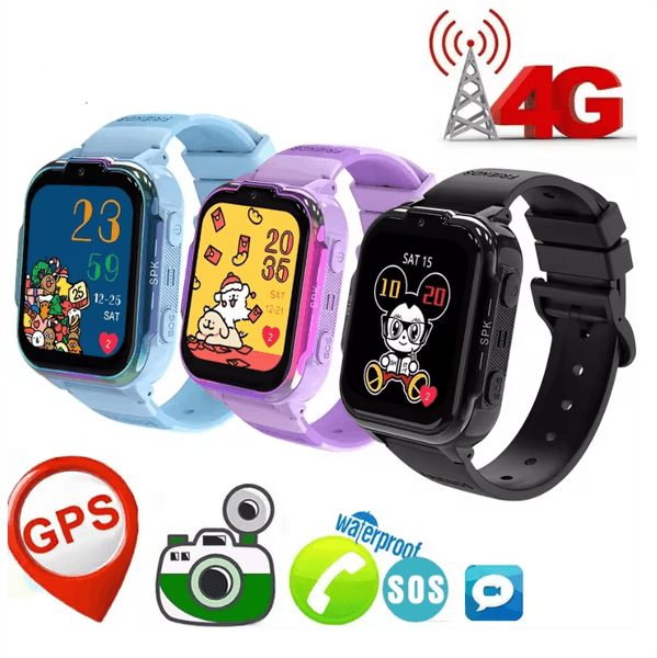 IP67 Waterproof Smart 4G GPS WI-FI Tracker Locate Kid Student Remote Camera Monitor Smartwatch Video Call Android Phone Watch K5